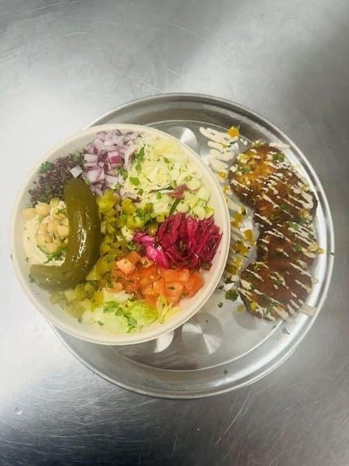 Vegan Sabich Platter.
