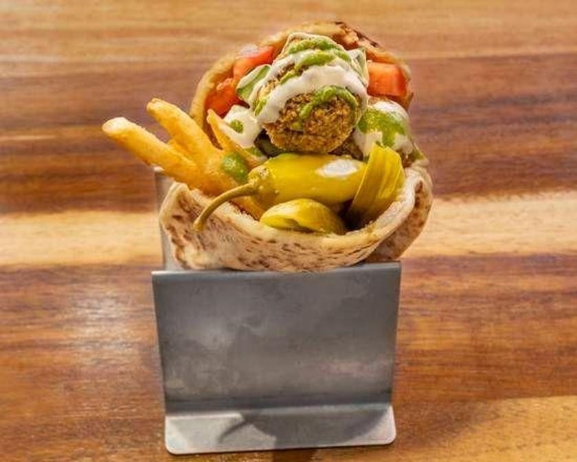 Falafel Pita Sandwich.